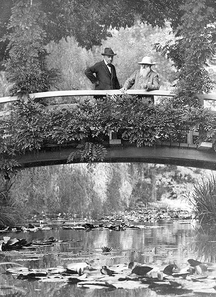 Monet in his garden at Giverny, 1922.